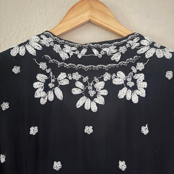 Free People embroidered fable midi dress boho - Picture 7 of 11